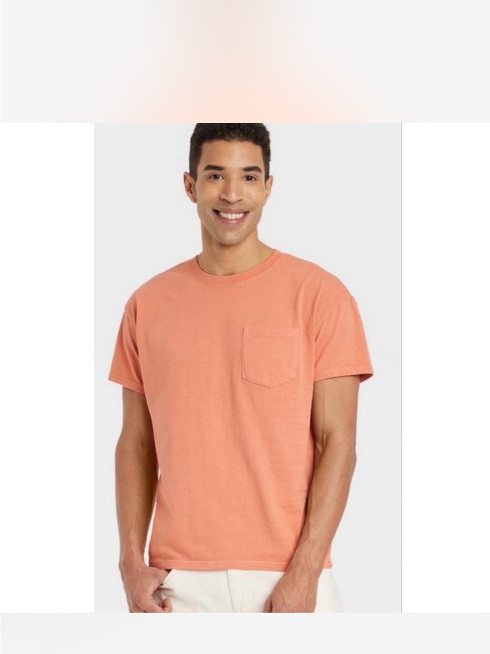 Goodfellow & Co Peach: Coral Pocket Tee